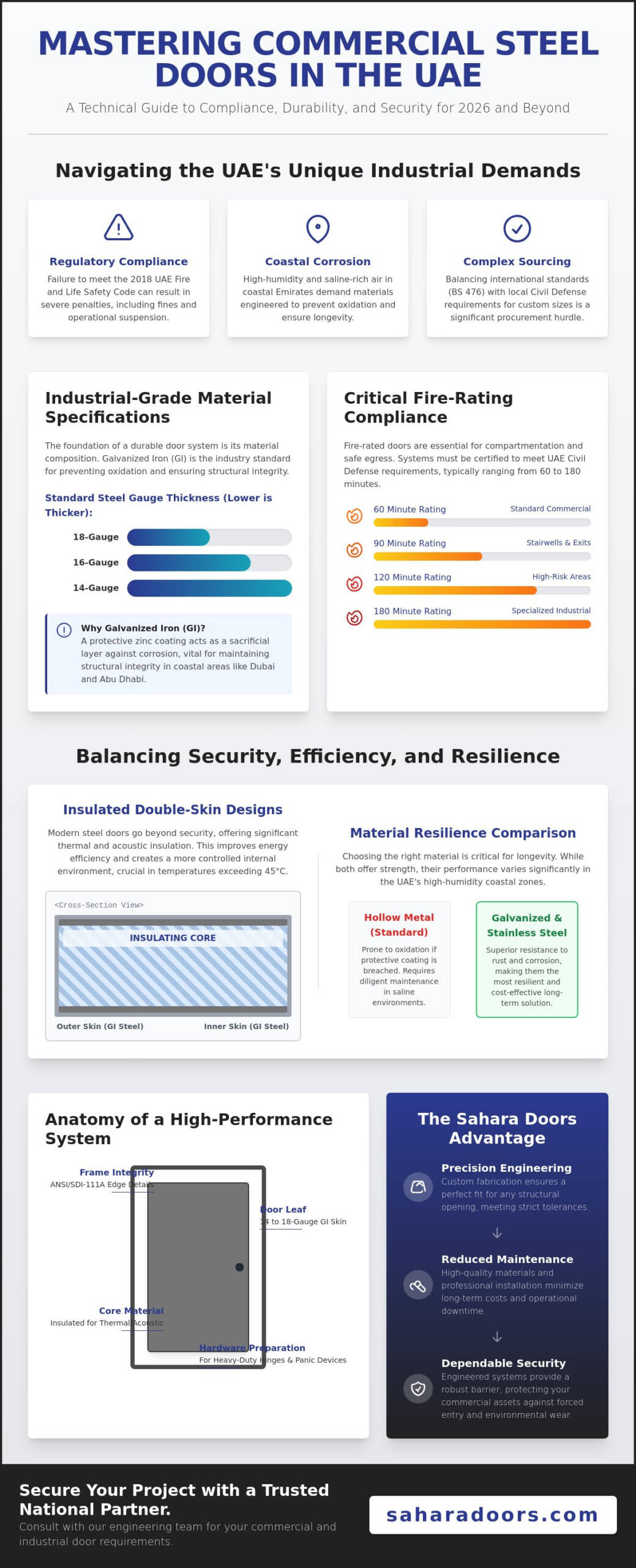 Commercial Steel Doors UAE: The 2026 Guide to Industrial Security and Compliance