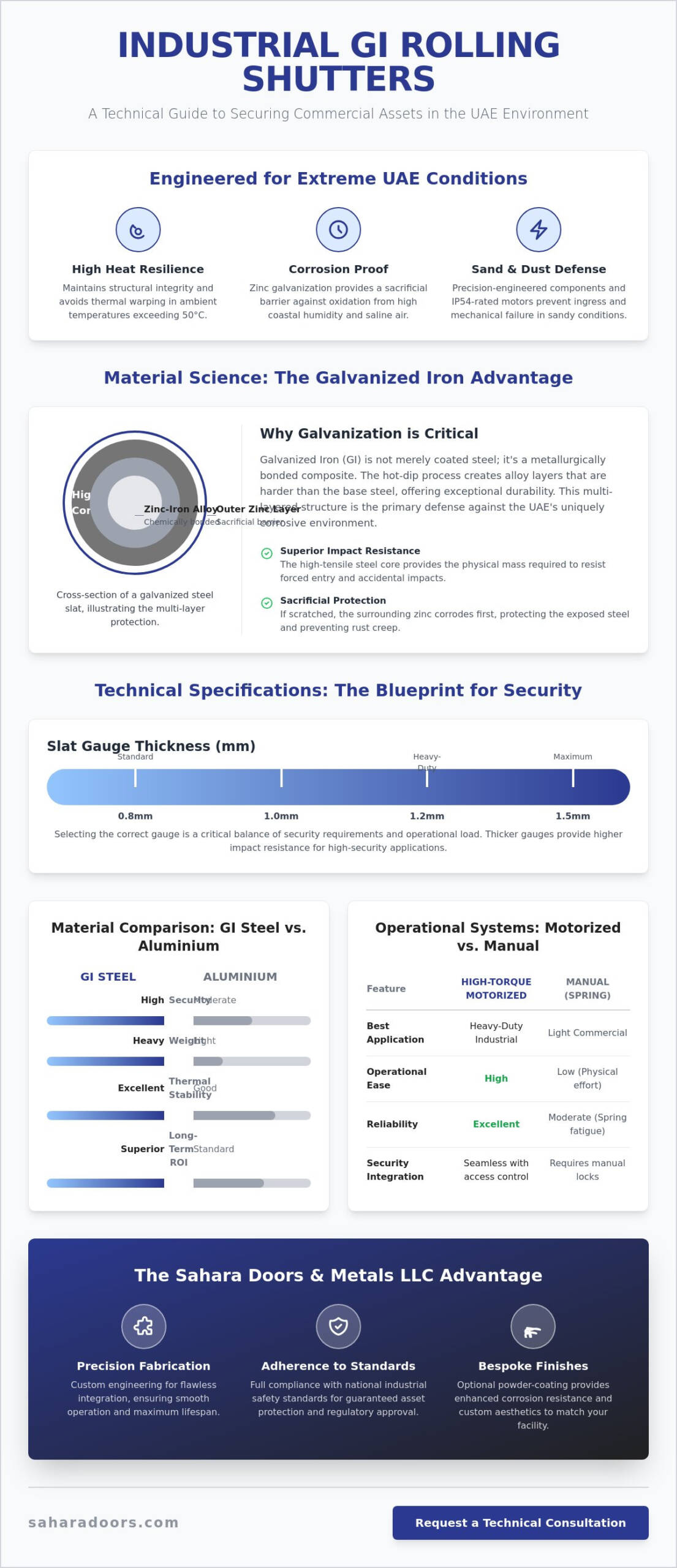 GI Rolling Shutter UAE: The 2026 Guide to Industrial Security and Durability
