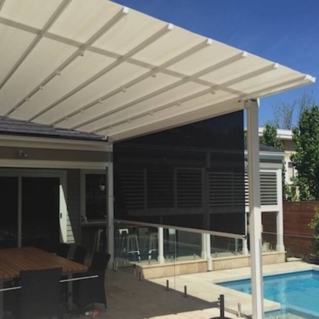 RETRACTABLE PERGOLA SHADE