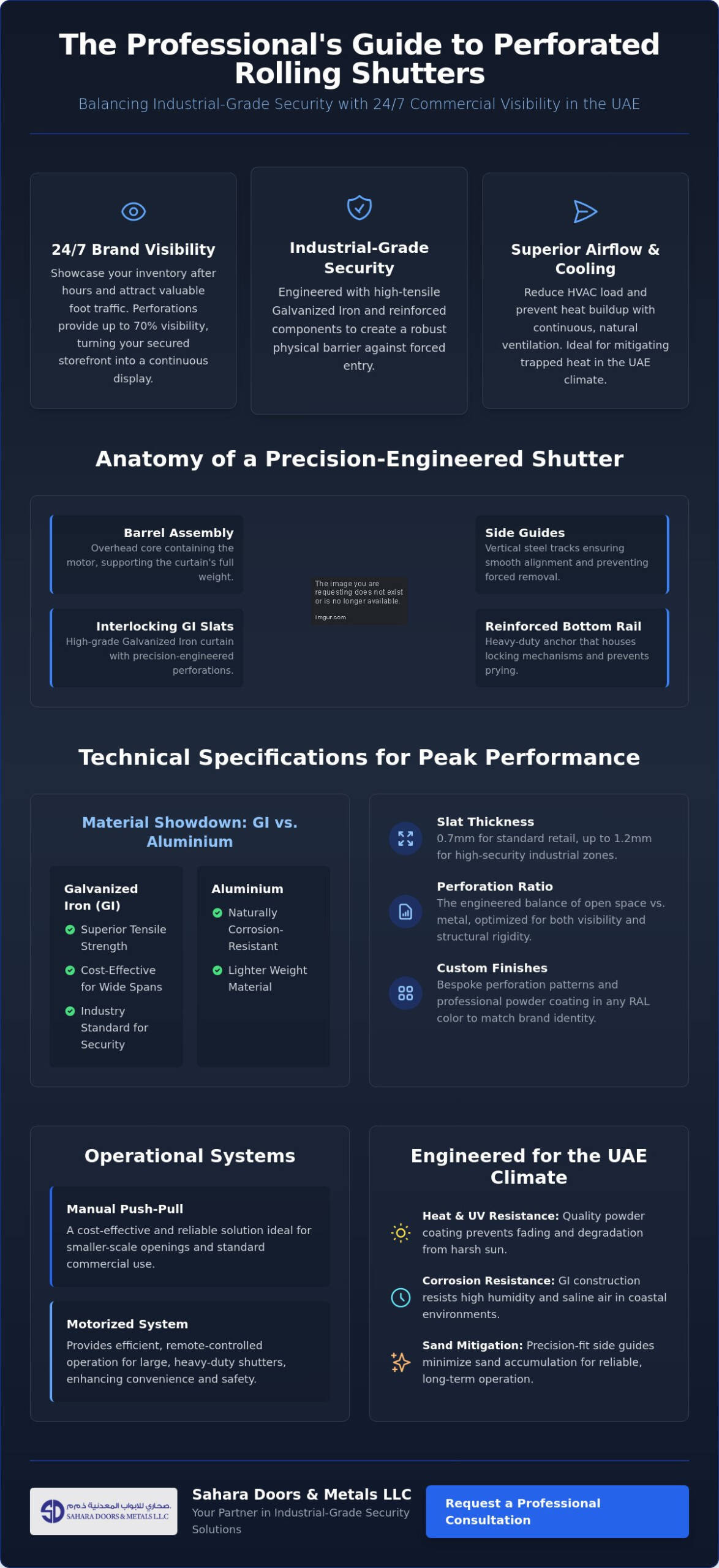 The Professional Guide to Perforated Rolling Shutters in the UAE (2026)