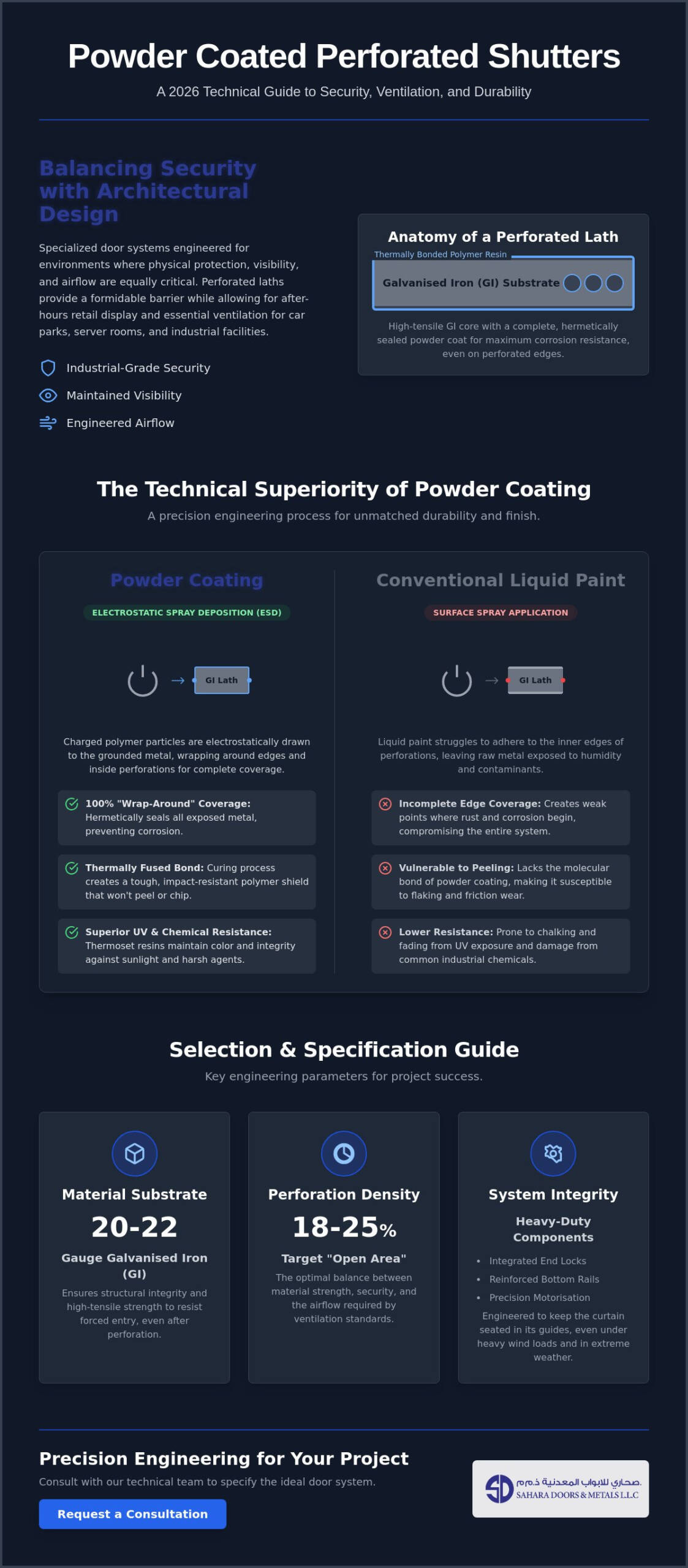 Powder Coated Perforated Shutters: The 2026 Professional Specification Guide