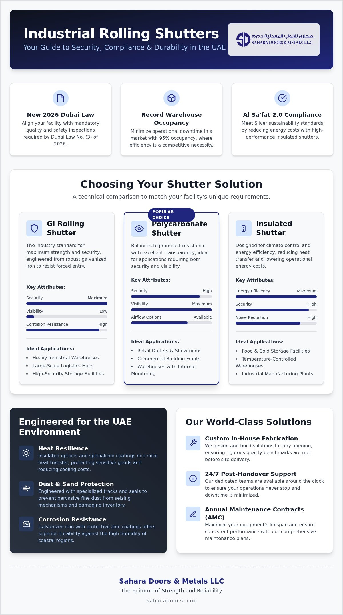 Industrial Rolling Shutters in Dubai: The 2026 Professional Guide to Security & Efficiency