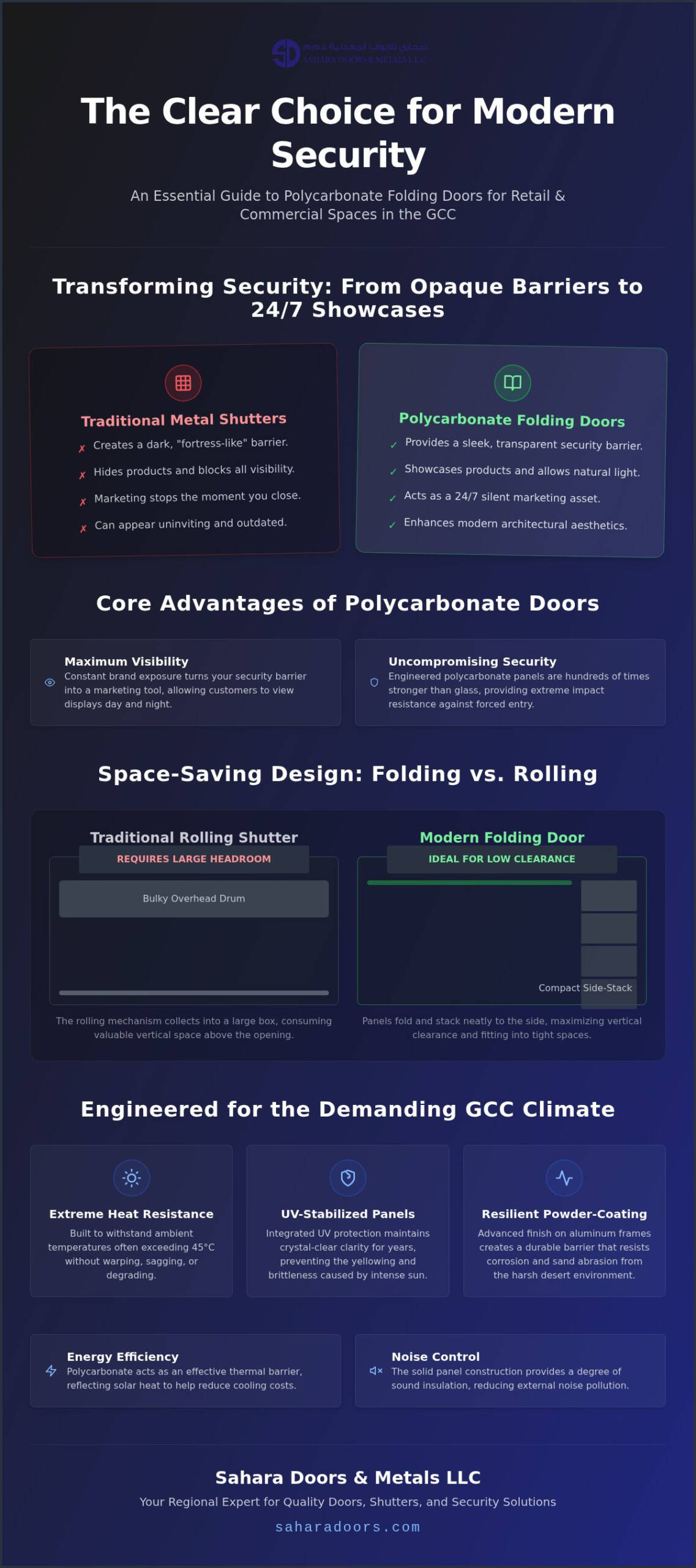 Complete Polycarbonate folding doors Guide for Success+971555680048